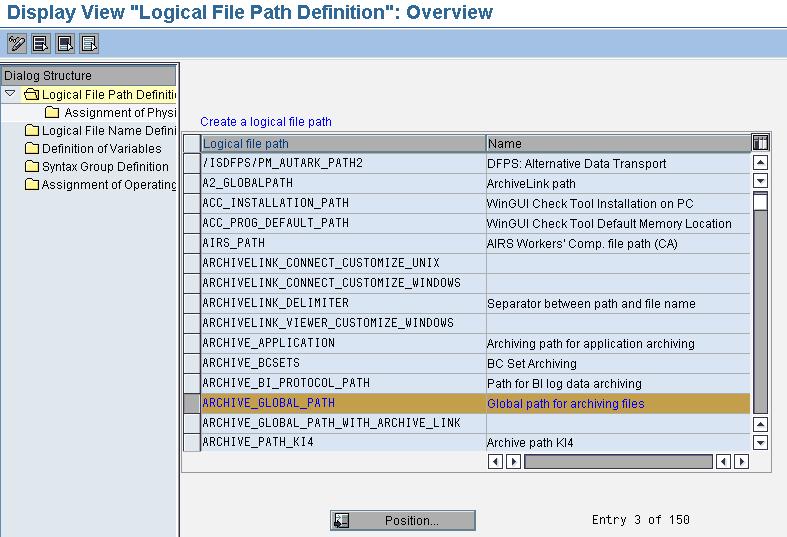 How and where to create logical file : Step 1: Go to transaction code FILE in BI, click on Logical File Path Definition