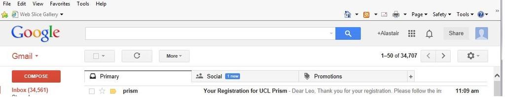 Click on the Confirm Registration button to Login to your PRiSM account.