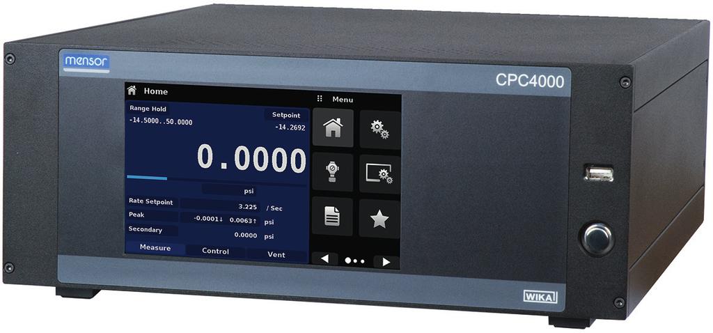 Calibration technology Industrial pressure controller Model CPC4000 WIKA data sheet CT 27.