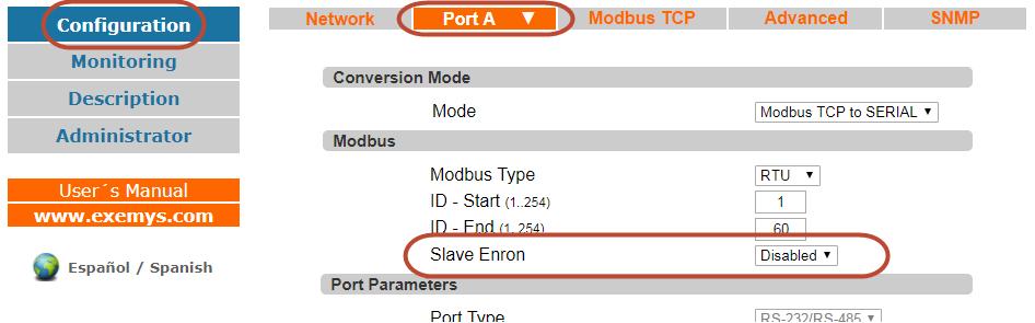 For more details and examples about Slave ENRON Modbus, see Appendix E. 4.