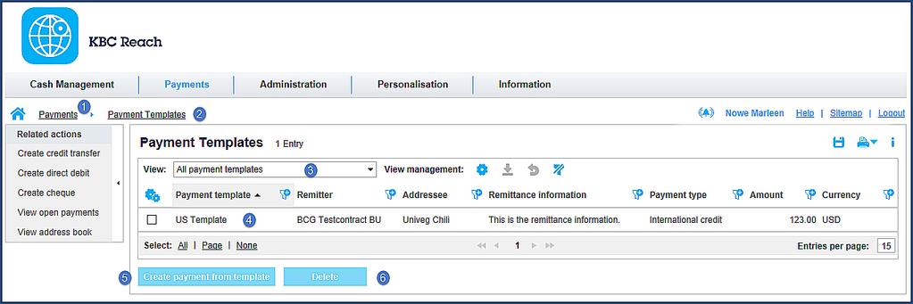 The availability of templates depends on your permissions, role and system configuration.