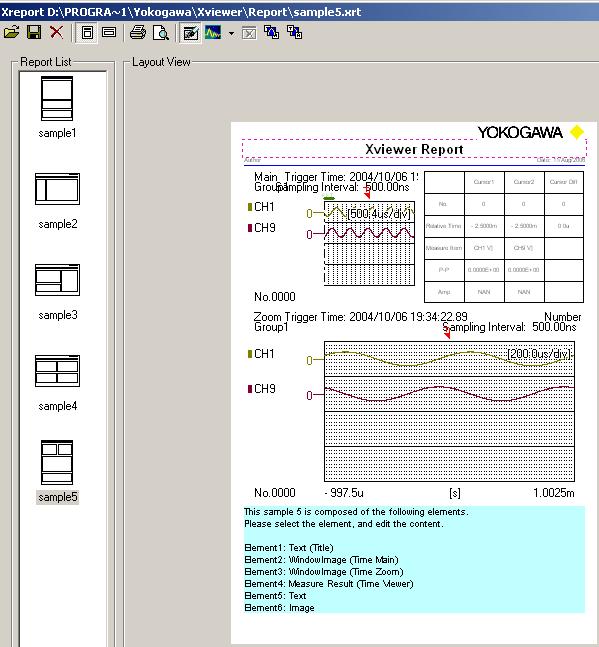 7.4 Printing Reports Procedure Selecting the Print Orientation Click the Portrait or Landscape on the toolbar. Print Preview Click the Print Preview on the toolbar. A preview is shown on the screen.
