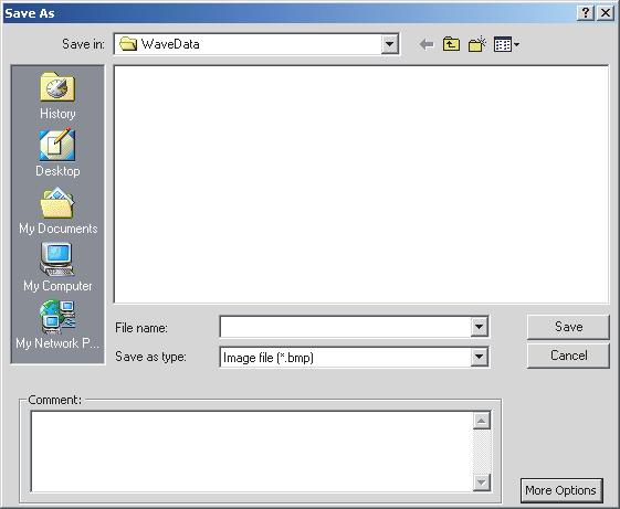 5.3 Saving Waveform Data in a View Procedure Saving Waveform Data in a View Click or select File > Save As to display the Save File dialog box.