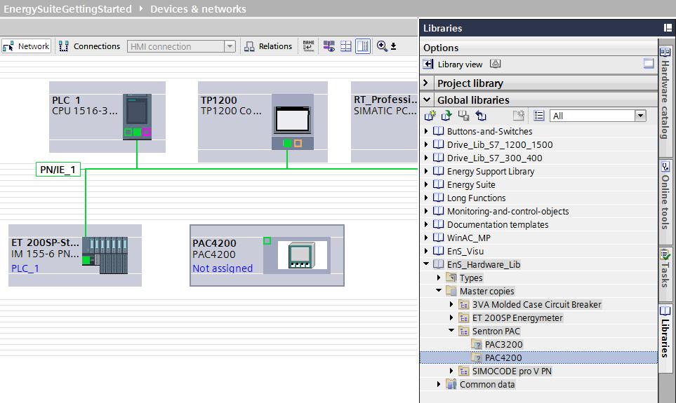 5.1 Creating the hardware configuration with the library 5.1.2 Configuring other library elements Table 5-2 1.
