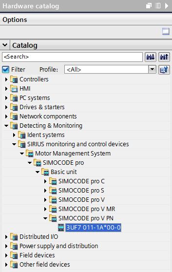 5.2 Creating the hardware configuration manually 5.2.4 Configuring SIMOCODE pro V PN measuring hardware The table below shows the required configuration steps to