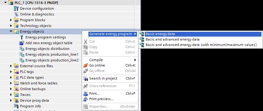 5.4 Generating the program code 5.4 Generating the program code Note Observe the correct runtime licensing of the energy objects in the Energy Suite before you generate the energy program.