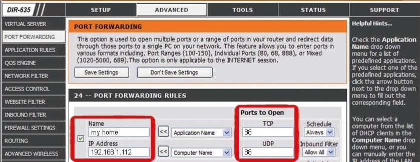 Step3: Select DHCP, and configure the DNS setting and port number. Note: DNS is the domain name server obtained from your ISP (Internet Service Provider). Note: The default port number is 80.