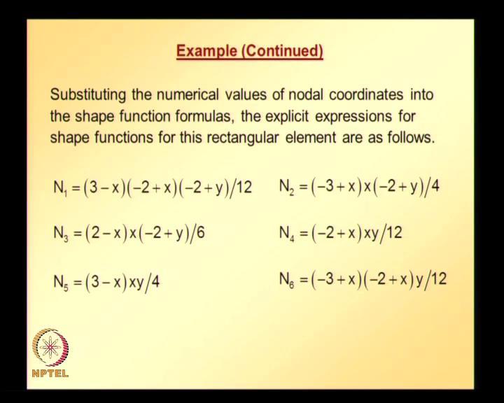 So, now let us take a numerical example with all the coordinate values given.