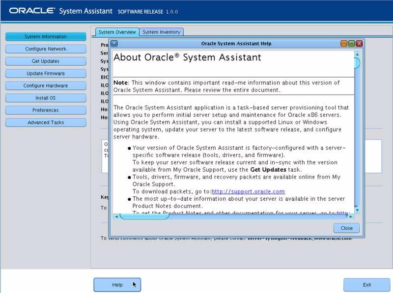Related Information Accessing Oracle System Assistant on page 17 Exit From Oracle