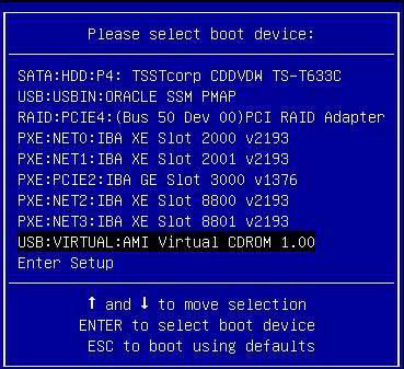 00 as shown in the following Please Select Boot Device menu, then press Enter.
