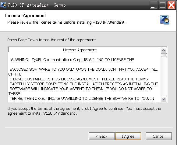d. Click "I Agree" to agree license