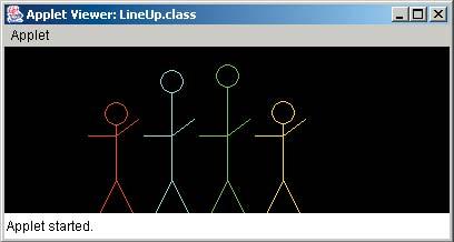 258 CHAPTER 4 writing classes listing 4.15 continued // Paints the stick figures on the applet.