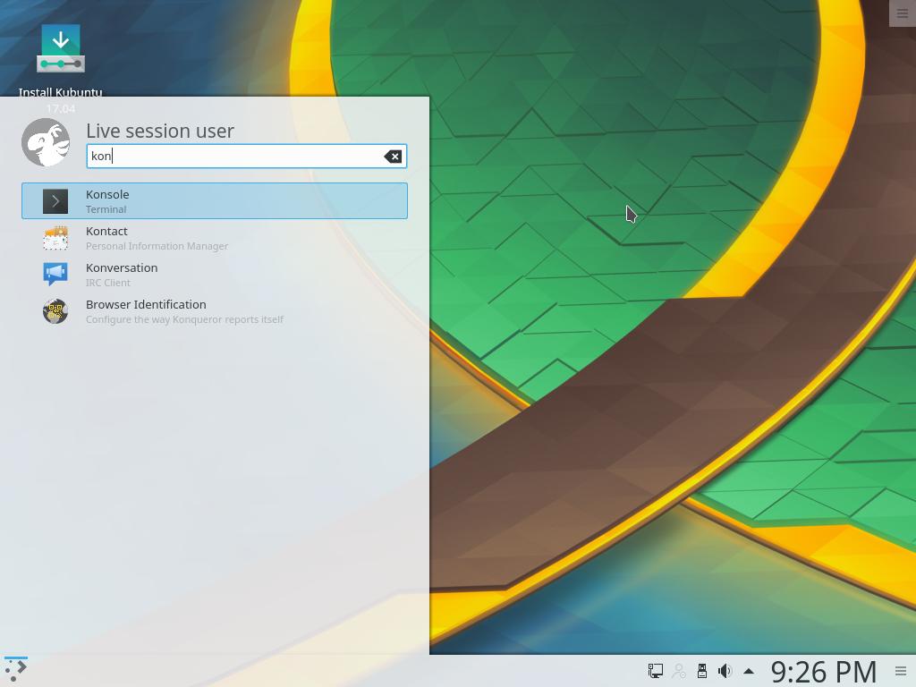 In Kubuntu, the Command Line Interface can be accessed by Konsole application.