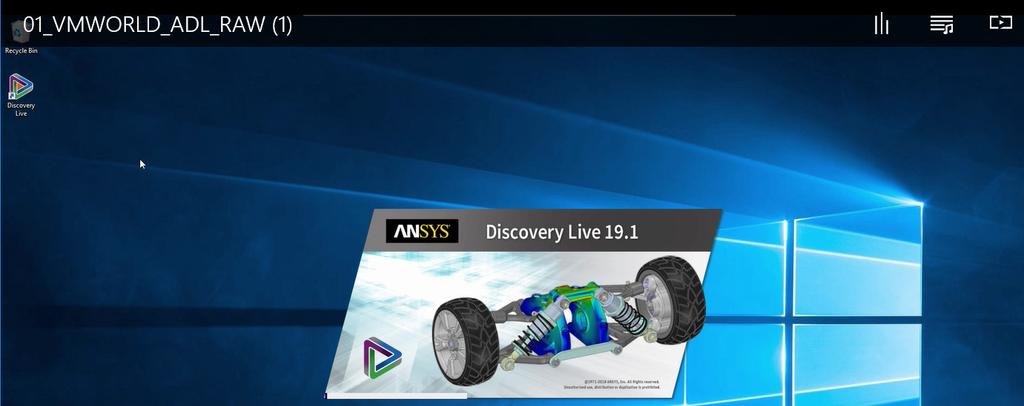Using the NVIDIA Quadro Virtual Workstation In this example, we are running Ansys Discovery Live on our cloud-based virtual