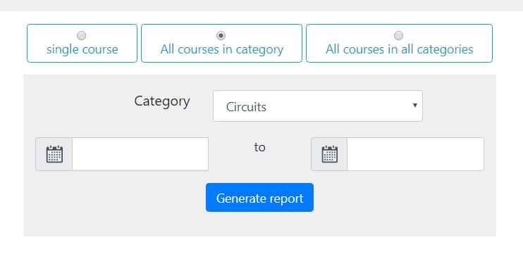 All courses in category: choose the category of