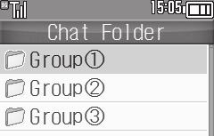 Using Chat Folders Organize messages exchanged between handset and Chat members' handsets. To hide messages, set Chat Folder to Secret.