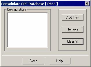 On the Project window, right-click the project icon and click Consolidate OPC Database. The Consolidate OPC Database dialog box will open. Figure 4.32.