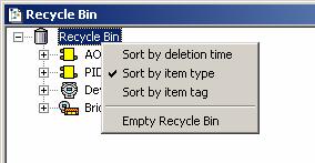 Right-click the Recycle Bin icon at the Recycle Bin window and select one of the options as indicated in the figure below: Figure 6.3.
