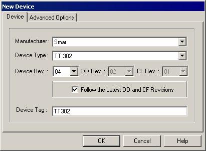 SYSCON 6.3 - User s Manual Select H1 as the Type and type the tag.