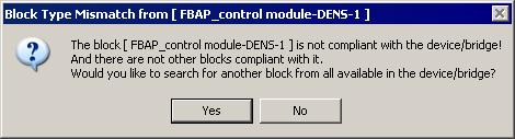 SYSCON 6.3 - User s Manual Figure 3.40. Attach Block Dialog Box Another easy way to attach blocks to the device is dragging them from the Process Cell window.