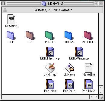The software is available in two formats: LKH-1.2.tgz (gzipped tar file, 5.6 MB) LKH-1.2.sit (Stuffit archive, 4.6 MB ) If a UNIX machine is used, download the software in the first format.