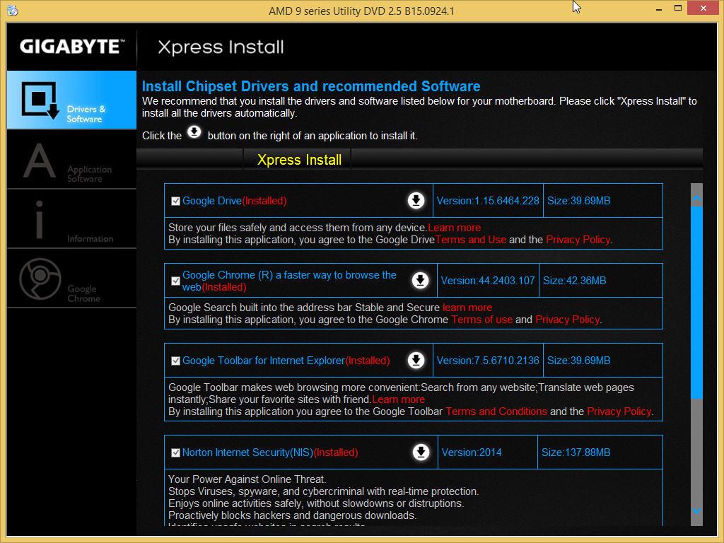 ) "Xpress Install" will automatically scan your system and then list all of the drivers that are recommended to install.