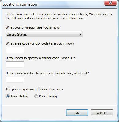 8 Type your information in the spaces provided, then click OK. The New Fax dialog box opens.