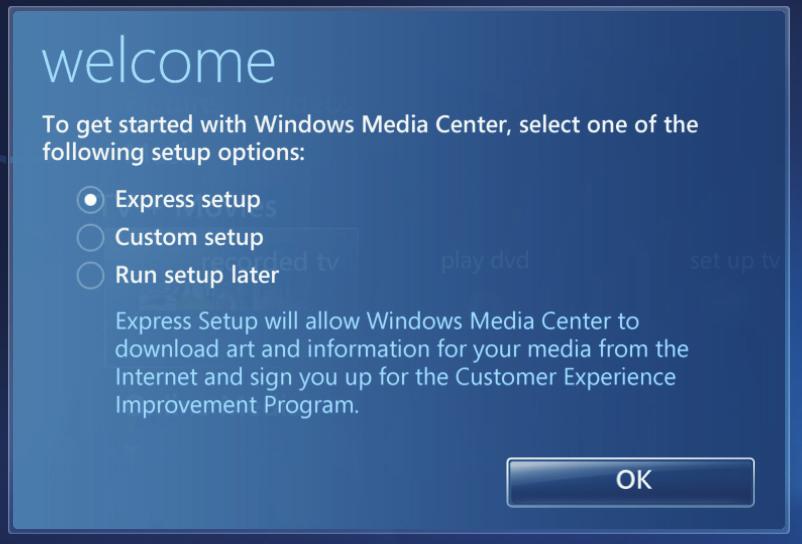 CHAPTER 4: Playing and Creating Media Files Starting Windows Media Center To start Windows Media Center: 1 Click (Start), All Programs, then click Windows Media Center.