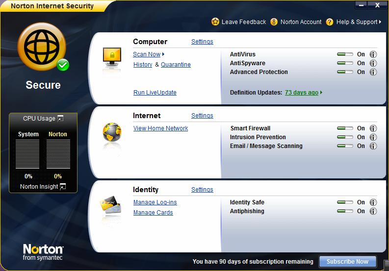 www.gateway.com Norton 360 scans your computer for viruses and spyware and removes any that it finds. When the scan is finished, a summary of fixed problems appears.
