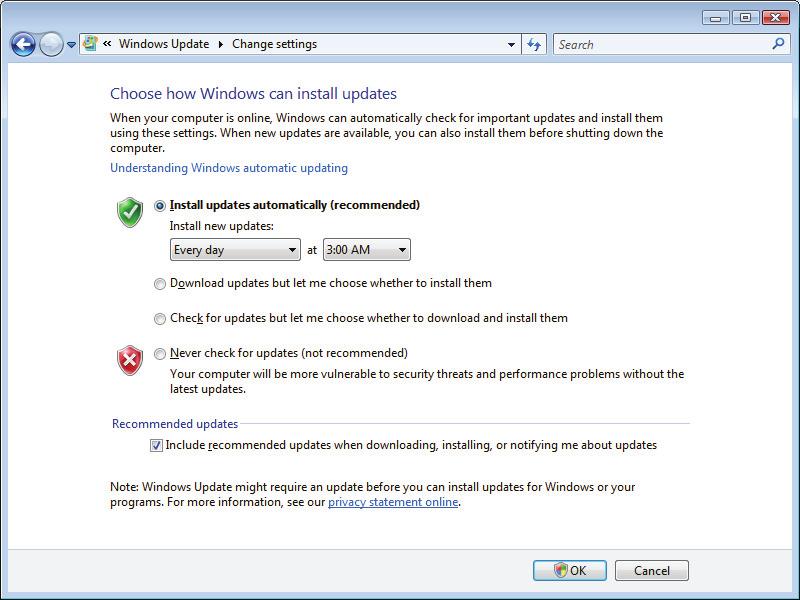 CHAPTER 6: Protecting Your Notebook 4 Click Change Settings. The Change Settings dialog box opens.