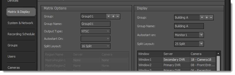 15 Client Workstation Software Editing Display Groups Group Select the group you would like to edit by clicking the down-arrow.