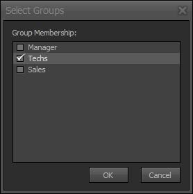 The User Options window should open up. From there click the Member Of tab on the top of the window. To add a group to the user click the Add... button. The Select Groups window will open up.