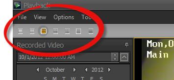 2)Recorded Video Panel (Calendar Selection) The calendar section of the Recorded Video Panel allows you to choose the time recorded of the videos you would like to view.