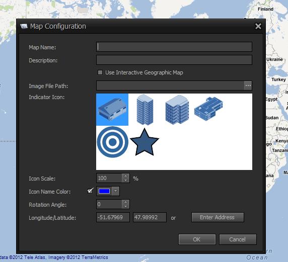 and select Add Map... The Map Configuration window will open.