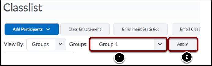 View By tab, select Groups. 2. Click Apply.