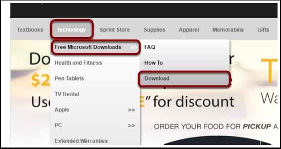 com/ Microsoft Downloads Hover your mouse over the Technology tab,