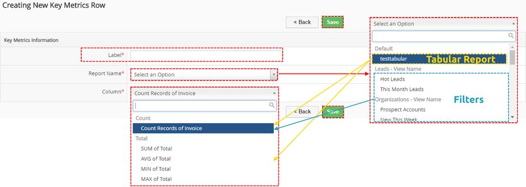 3. Click on insert Widget name and also you can insert Description and save it. Picture 4.6: How to create Key Metrics 4. Next step, is adding Key Metrics Row to calculate.
