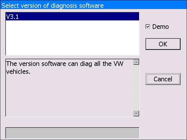 1 Testing Description (1) Power up and turn on the scanner; (2) Click on [Diagnose] [Europe] to enter screen as shown on the left image; (3)Select diagnostic program Click on [VW], for example, to