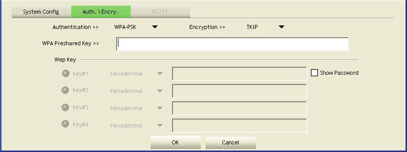 To set authentication / encryption information for the access point. Please click Auth. \ Encry.