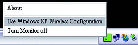 If the Wireless Network Monitor is enabled, the icon will be green. If the Wireless Network Monitor is disabled or the Adapter is not connected, the icon will be gray.