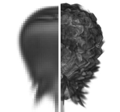 Figure 4: Explosion-like effect: The low resolution simulation(50