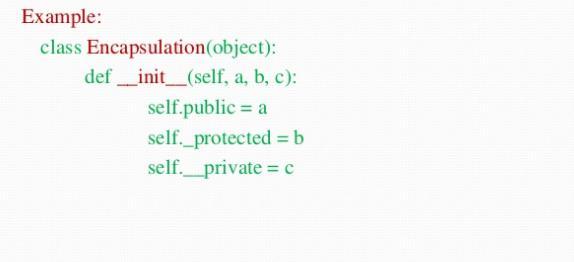 Overview of OOP Public, Protected and Private Data If an identifier is only preceded by one underscore