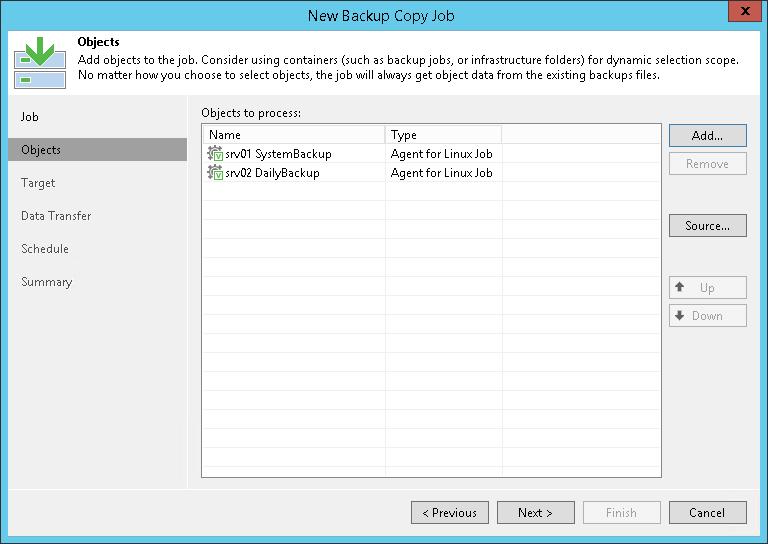 Performing Backup Copy for Veeam Agent Backups You can configure backup copy jobs that will copy backups created with Veeam Agent for Linux to a secondary backup repository.