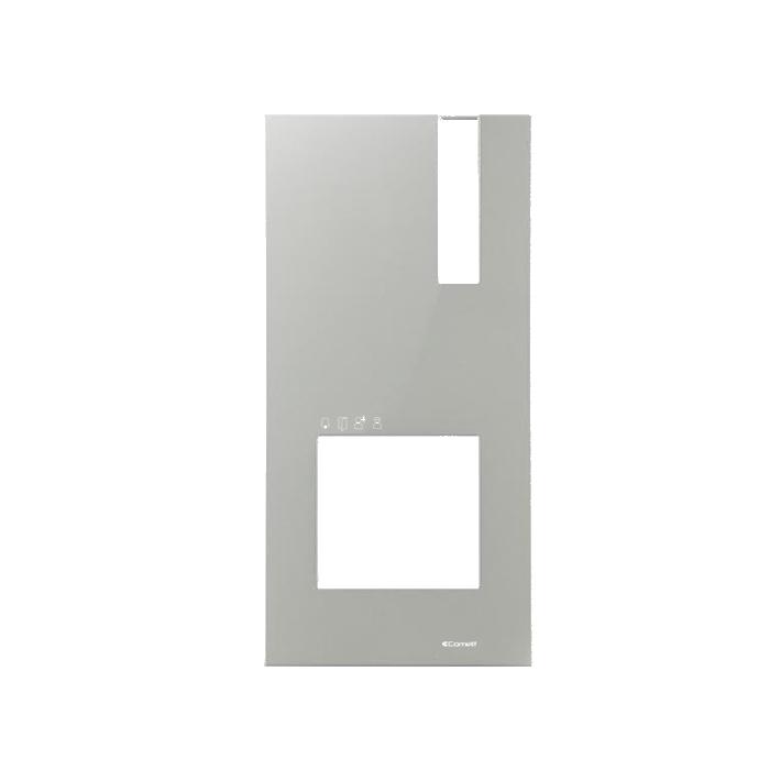 Rain shield in painted aluminum for Quadra entrance panel, gray colour. Dimensions (W x H x D): 3.9" x 8.27" x 1.