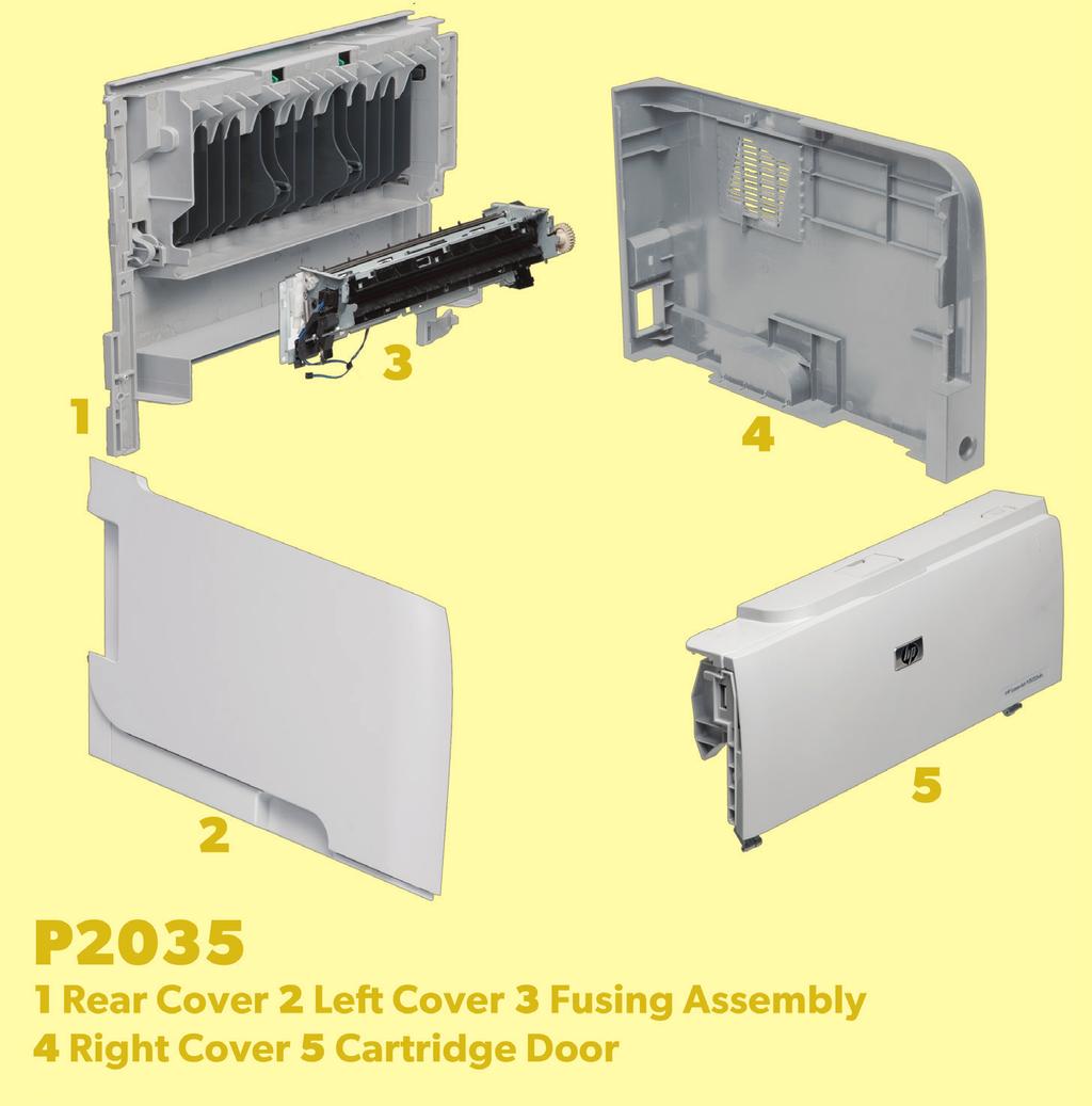 (accessed from the front, through the paper tray cavity) to lower this assembly before removing the rear cover. b The rest of the procedure is the same for both models.