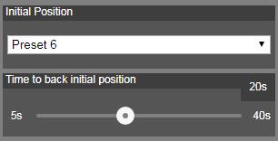 2. Set the preset positions in order (preset 6 to preset 9). Use direction control panel to move the camera to wanted position and select save to save the preset position.