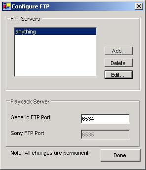 Features Added i Versio 2.9.x 2. Click the Cofigure FTP Parameters butto.