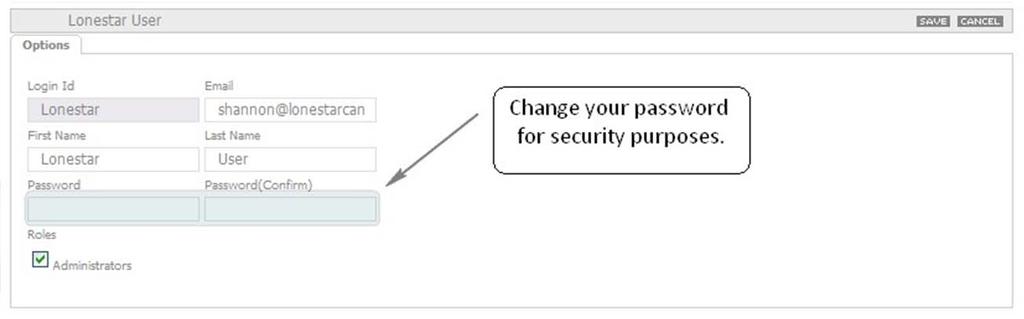 Webster Suggested Steps Step 1: Change User Password
