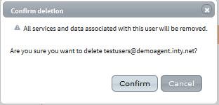 7.4 Delete a User To delete a user click the Delete button within the Edit User screen.