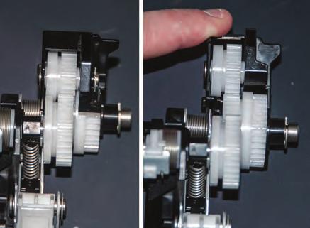 a. To reinstall the secondary transfer assembly, insert the left end of the rod (Fig.